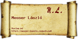 Messer László névjegykártya