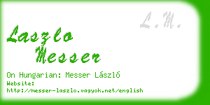 laszlo messer business card